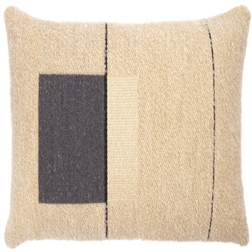 Coussin URBAN d'Ethnicraft, 60 x 40 cm, Blanc cassé et bleu