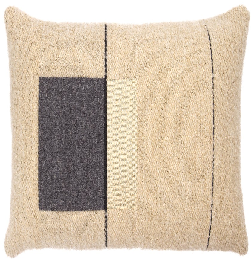 Coussin URBAN d'Ethnicraft, 60 x 40 cm, Blanc cassé et bleu