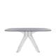 Table SIR GIO Carrée, Pieds cristal, Fumé