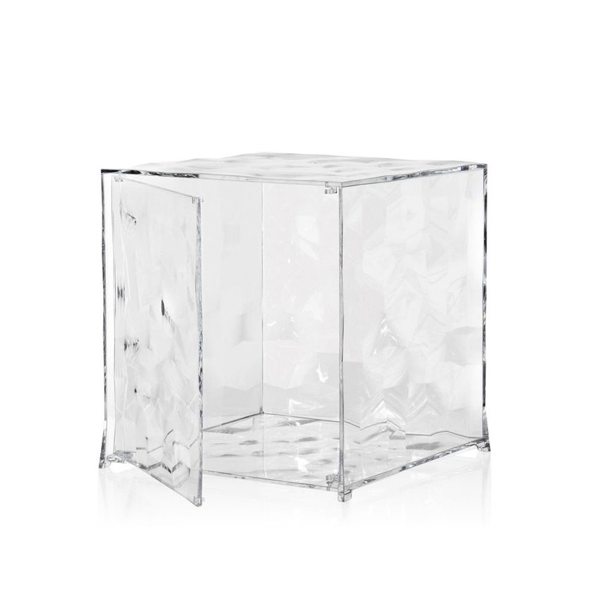 Meuble de rangement Cube OPTIC avec battant, Cristal