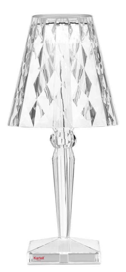 Lampe à poser BIG BATTERY de Kartell, Led/ sur batterie dimmée (variation), Cristal Lampe à poser BIG BATTERY de Kartell, Led/ sur batterie dimmée (variation), Cristal