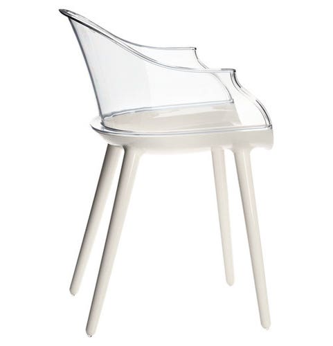 FAUTEUIL CYBORG, Blanc/transparent de MAGIS