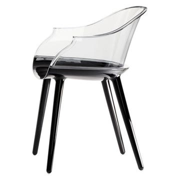 FAUTEUIL CYBORG, Noir/transparent de MAGIS