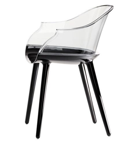 FAUTEUIL CYBORG, Noir/transparent de MAGIS