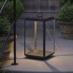 Lumignon Nautic ILFORD FLOOR LARGE - LED ON BATTERY bronze antique verre clair