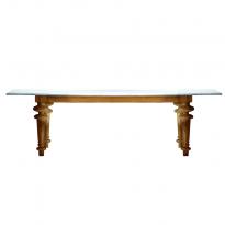 Table GRAY LG de Gervasoni, Plateau marbre, Pieds chêne naturel, 4 tailles 