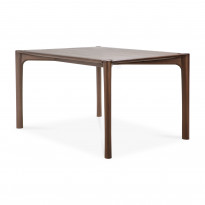 Table PI - teck vernis - brun foncé - rectangulaire, 140x80x76