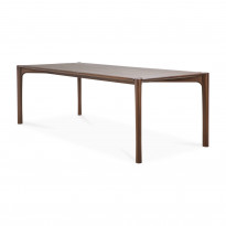 Table PI - teck vernis - brun foncé - rectangulaire, 240x100x76