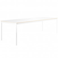 Table BASE de Muuto, 190 x 85 cm, Stratifié/ Contreplaqué, Blanc