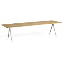 Table PYRAMID 02 de Hay, 300 x 85 cm, Beige base, Clear lacquered