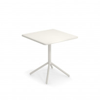 TABLE PLIANTE GRACE, Bord rond, 70 x 70 cm, Blanc mat de EMU