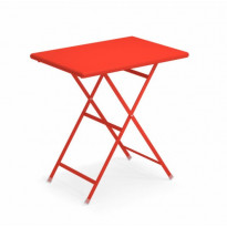 Table rectangulaire ARC EN CIEL de Emu, 70 cm, Rouge écarlate