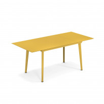 Table extensible PLUS4 BALCONY de Emu, 120/172 x 80 cm, Jaune au curry
