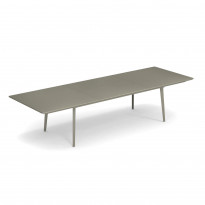 Table extensible PLUS4 IMPÉRIAL de Emu, 220/330 x 110 cm, Gris vert