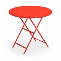 Table ronde ARC EN CIEL de Emu, Rouge écarlate