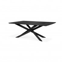 Table Mikado - chêne vernis - noir - rectangulaire d