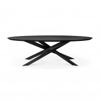 Table Mikado - chêne vernis - noir - ovale d