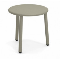 Table basse en aluminium YARD de Emu, Ø50 cm, Gris / vert