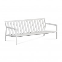 Structure de canapé de jardin Jack - aluminium - blanc - 2+ places, d