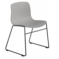 Chaise AAC08 de Hay, Piétement en aluminium teinté noir, Concrete grey 2.0