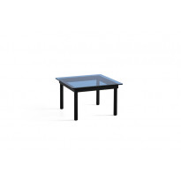 Table basse KOFI de Hay, Verre bleuté, 60 x 60 cm, Chêne teinté noir