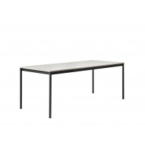 Table BASE de Muuto, 190 x 85 cm, Stratifié/ Contreplaqué, Noir et blanc