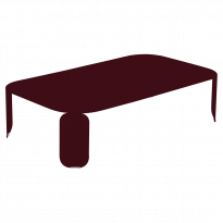 Table basse rectangulaire BEBOP de Fermob, H. 29 cm, Cerise noire