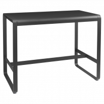 Table haute BELLEVIE de Fermob, 140 x 80, Carbone