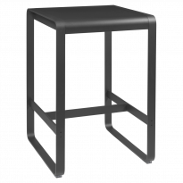 Table haute BELLEVIE de Fermob, 74 x 80, Carbone