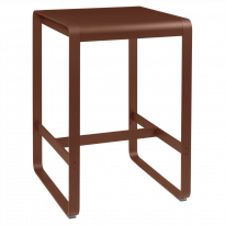 Table haute BELLEVIE de Fermob, 74 x 80, Ocre rouge