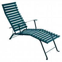 Chaise longue pliante BISTRO de Fermob, bleu acapulco