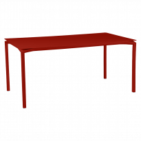 Table CALVI de Fermob, 160 x 80 cm, Coquelicot