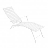 Chaise longue pliante BISTRO de Fermob, Blanc Coton
