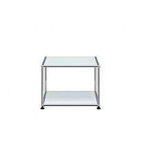 Petite table basse carrée USM Haller M22, Argent mat