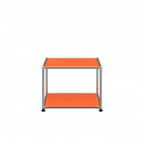 Petite table basse carrée USM Haller M22, Orange pur