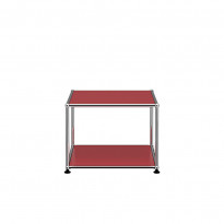 Petite table basse carrée USM Haller M22, Rouge rubis