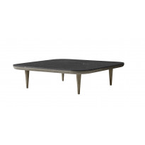 Table basse FLY SC11 de &Tradition, Piétement chêne fumé et plateau marbre Nero Marquina