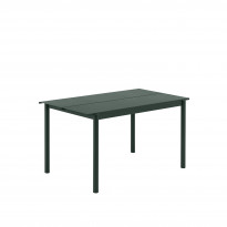 Table de jardin LINEAR STEEL de Muuto, 140 cm, Dark Green 