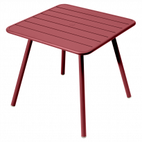 Table carrée 4 pieds LUXEMBOURG de Fermob, Piment