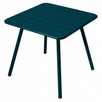 Table carrée 4 pieds LUXEMBOURG de Fermob, Bleu acapulco