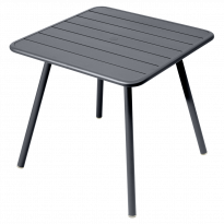 Table carrée 4 pieds LUXEMBOURG de Fermob, Carbone