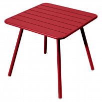 Table carrée 4 pieds LUXEMBOURG de Fermob, Coquelicot