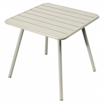 Table carrée 4 pieds LUXEMBOURG de Fermob, Gris argile