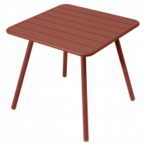 Table carrée 4 pieds LUXEMBOURG de Fermob, Ocre rouge