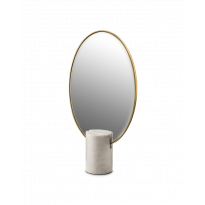 Miroir OVAL MARBLE de Pols Potten, Blanc