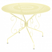 Table MONTMARTRE de Fermob D.96 ou D.117 cm, D. 96, Citron givré