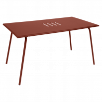 Table haute MONCEAU de Fermob, 146x80x74, ocre rouge