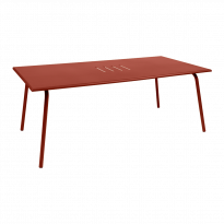 Table haute MONCEAU de Fermob, 194x94x74, ocre rouge