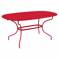 Table ovale 160x90 OPÉRA + de Fermob, Coquelicot