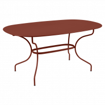Table ovale 160x90 OPÉRA + de Fermob, ocre rouge